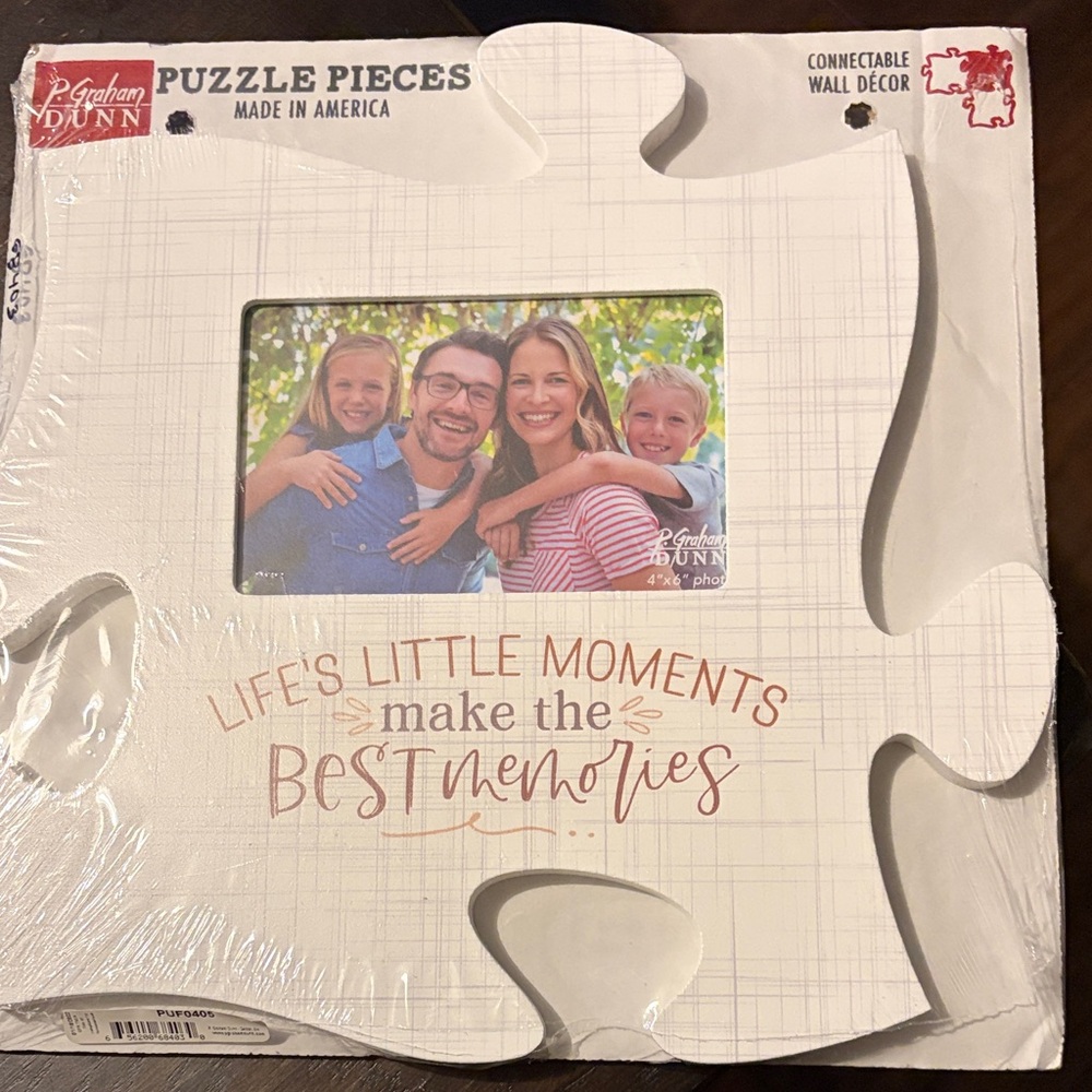 P. Graham Dunn Cream Puzzle Piece Wall Art Frame